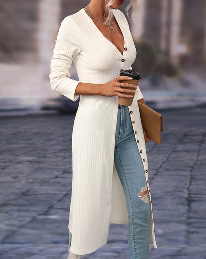Women's Long Slim Fit Elegant Cardigan