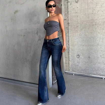 Hot Girl Bell-bottom Pants All-match Stretch Slim Fit
