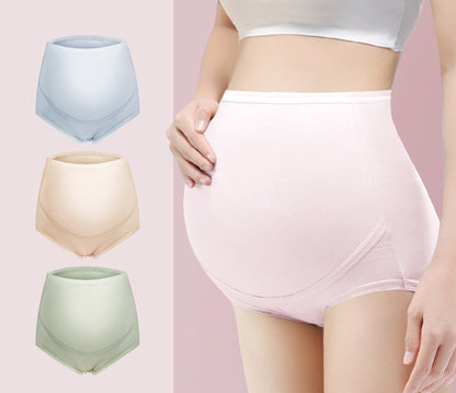 High Waist Pregnant Women's Belly Shorts Large Size Triangle Cotton Crotch