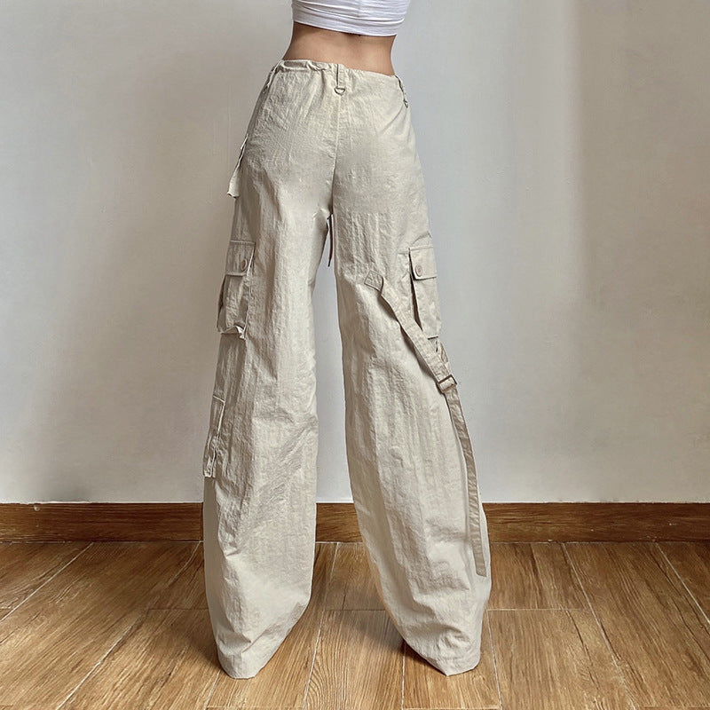 Utility Street Style Bungee Drawstring Cuffed Multiple Pockets