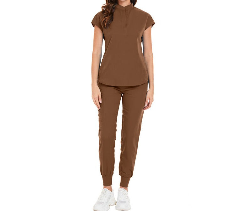 Elastic Female Brush Hand Suit Doctor Nurse Oral Work Suit