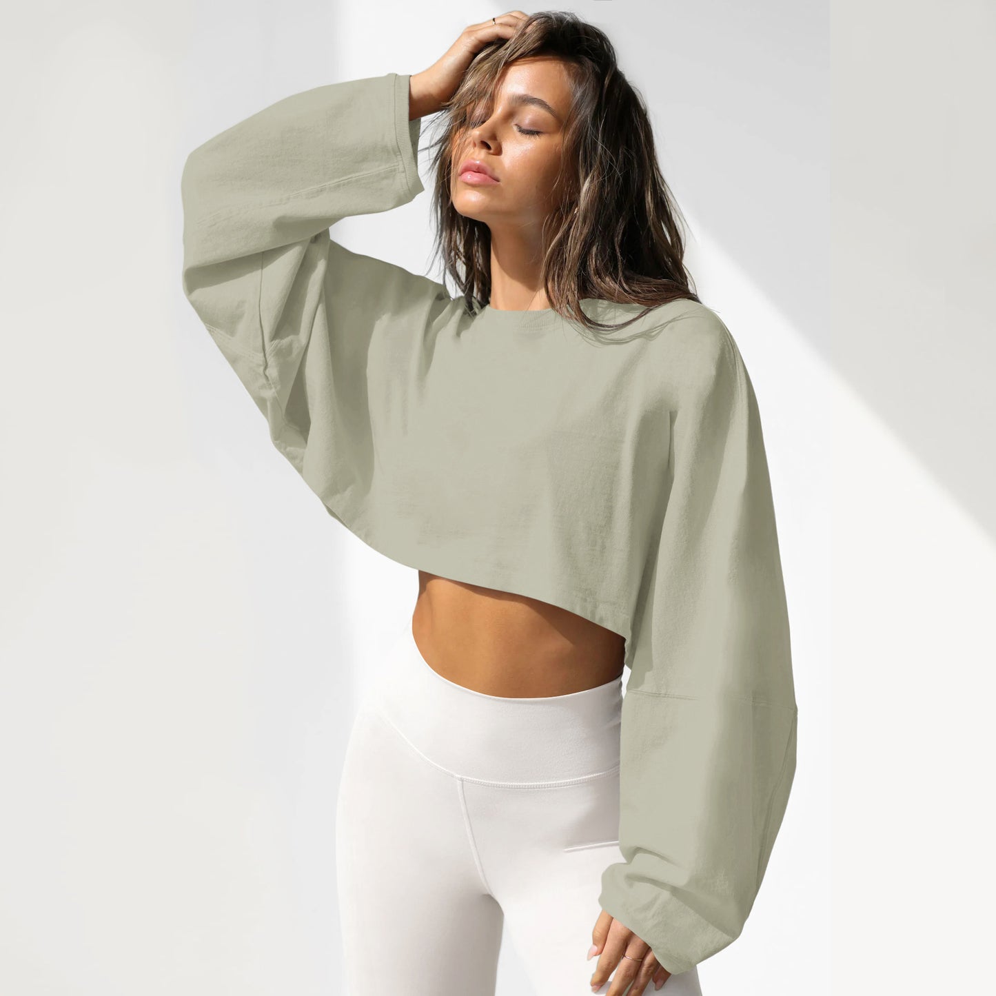 Round Neck Sweater Short Sports Bottoming Shirt