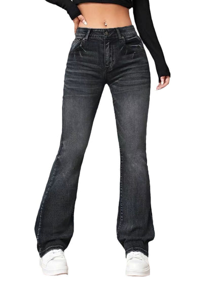 Denim High Waist Loose And Slimming Bootcut