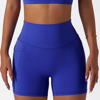 Women's Fashion Sports Shorts High Waist Tight Bottoming